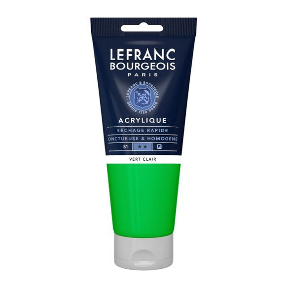 Lefranc & Bourgeois FINE ACRYLIC COLOUR 200ML TBE LIGHT GREEN