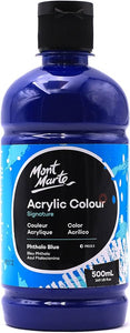 Mont Marte Studio Acrylic 500Ml Bottle - Phthalo Blue