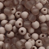 Plastic Beads, Dia. 6 Mm, Hole Size 2 Mm, Light Grey, 40 G/ 1 Pack