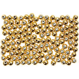 Wax Beads, Dia. 2.7 Mm, Hole Size 0.7 Mm, Gold, 150 Pc/ 1 Pack