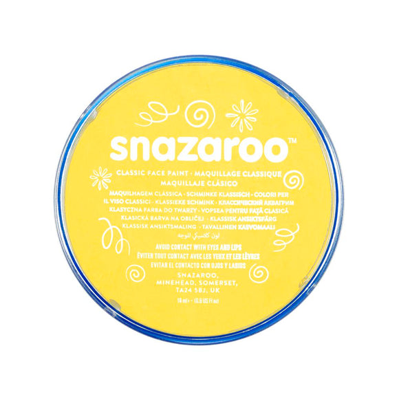 Snazaroo Classic Face Paint 18Ml Pot Bright Yellow