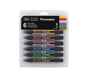 Winsor & Newton Promarker 6 Mid Tones