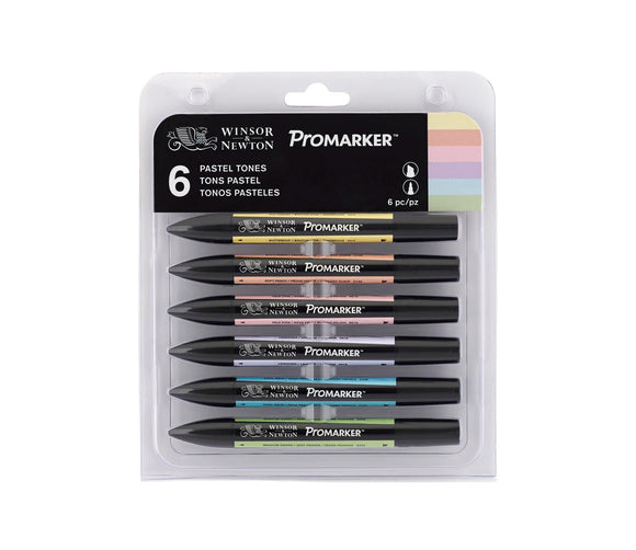Winsor & Newton Promarker 6 Pastel Tones