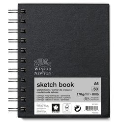 Winsor & Newton Sketch Book Wire 170 GSM, A6, 50 Sheets