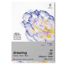 Winsor & Newton Drawing Pad Smooth 220GSM A5 25 Sheet