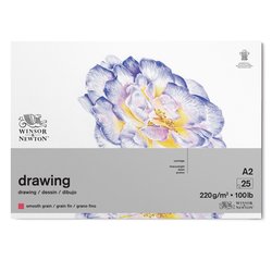 Winsor & Newton Drawing Pad Smooth 220GSM A2 25 Sheet