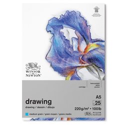 Winsor & Newton Drawing Pad Medium 220GSM A5 25 Sheet