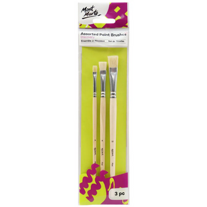 Mont Marte Assorted Paint Brushes Discovery 3Pcs