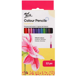 Mont Marte Colour Pencils 12Pc - Essential Colours