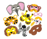 Jungle Animal Foam Mask Kits (Pack Of 6)