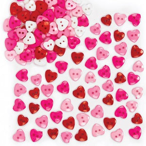 Heart-Shaped Buttons (Pack Of 200)