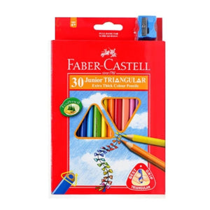 Faber-Castell Junior Triangular Colour Pencils (30pcs)