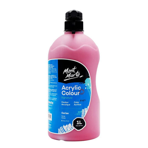 Mont Marte Signature Acrylic Colour 1 Litre (33.8Oz) - Cerise