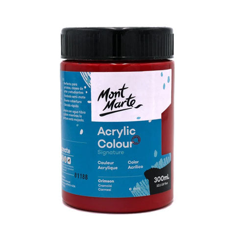 Mont Marte Signature Acrylic Colour 300mL (10.1Oz) - Crimson