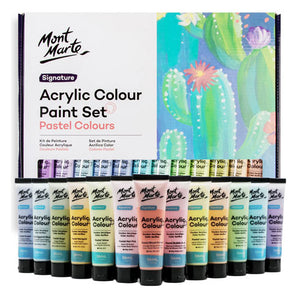 Mont Marte Acrylic Colour Pastel Colours 24Pc X 36mL