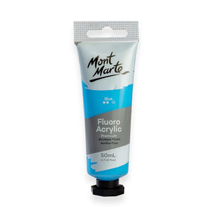 Mont Marte Fluoro Acrylic Paint 50mL - Blue