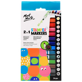 Mont Marte 2 In 1 Stamper Markers 14Pce