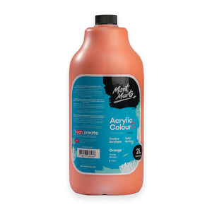 Mont Marte Signature Acrylic Colour 2 Litre (67.6Oz) Pump - Orange