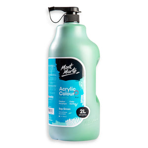 Mont Marte Signature Acrylic Colour 2 Litre (67.6Oz) Pump - Sap Green