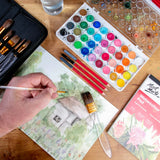 Clear Handle Watercolour Paint Brush Set Signature 11pc