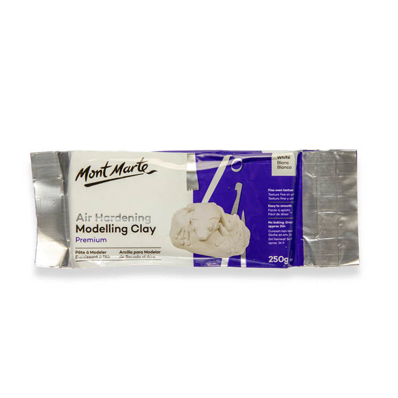 Mont Marte Premium Air Hardening Modelling Clay - White 250Gms