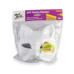 Mont Marte Diy Party Masks 4Pc Design Cat