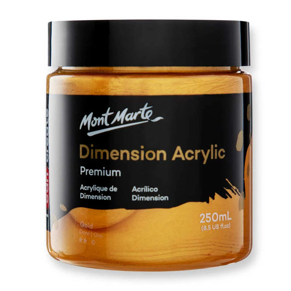 Mont Marte Dimension Acrylic 250Ml - Gold