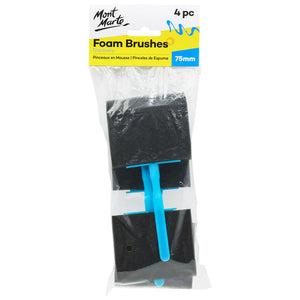 Mont Marte Foam Hobby Brush 75Mm 4Pc Poly Bag