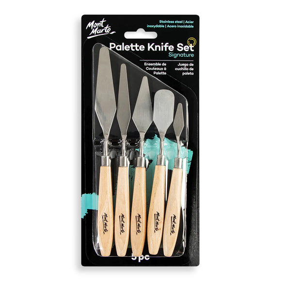 Mont Marte Studio Palette Knife Set 5Pcs - Stainless