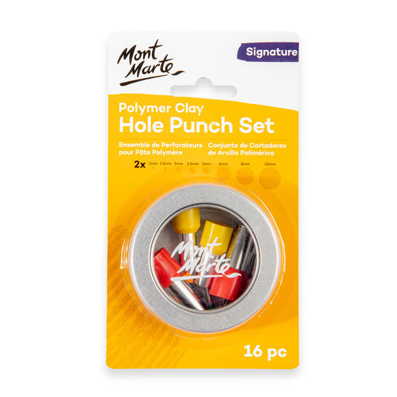 Mont Marte Polymer Clay Hole Punch Set 16Pc