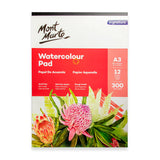 Mont Marte Premium Watercolour Pad A3 300Gsm 12 Sheet