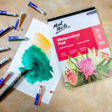 Mont Marte Premium Watercolour Pad German Paper 300Gsm A4 12 Sheet