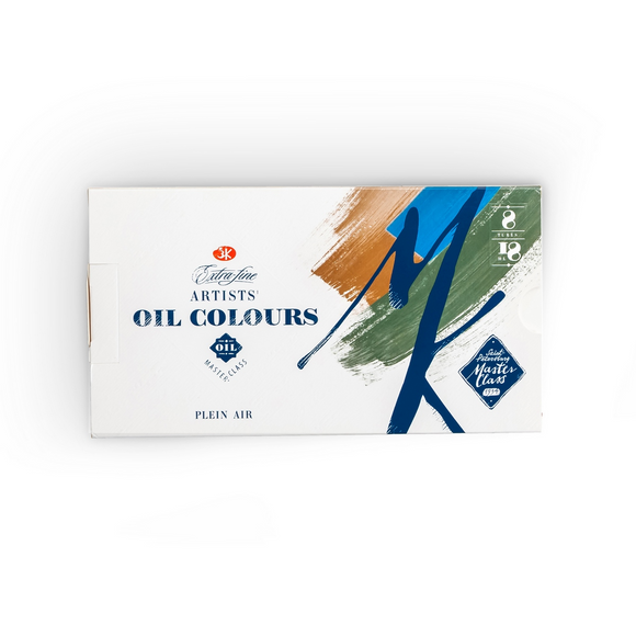 Nevskaya Palitra Oil Artists' Colours Set ''Master-Class'' Plein Air 8 Colours In 18 mL Tubes, Cardboard Box