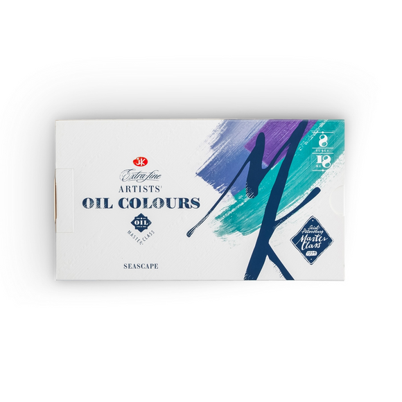 Nevskaya Palitra Oil Artists' Colours Set ''Master-Class'' Seascape 8 Colours in 18 mL Tubes, Cardboard Box