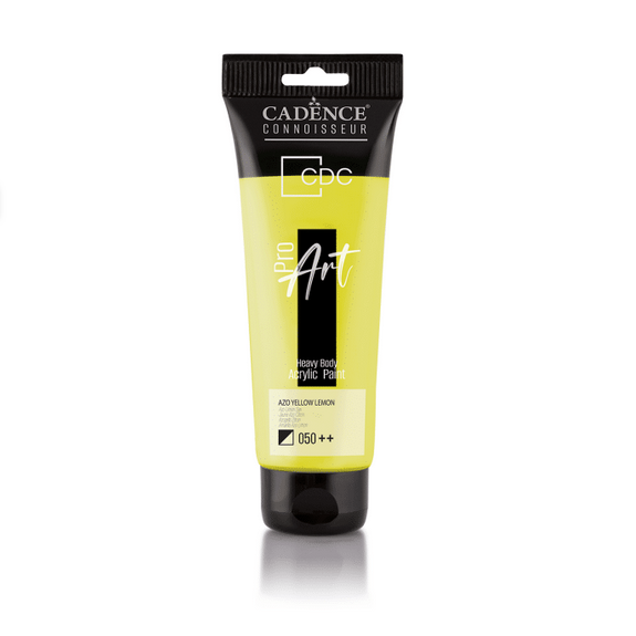 PROART HEAVY BODY ACRYLIC PAINT PR-050 AZO YELLOW LEMON 120ML