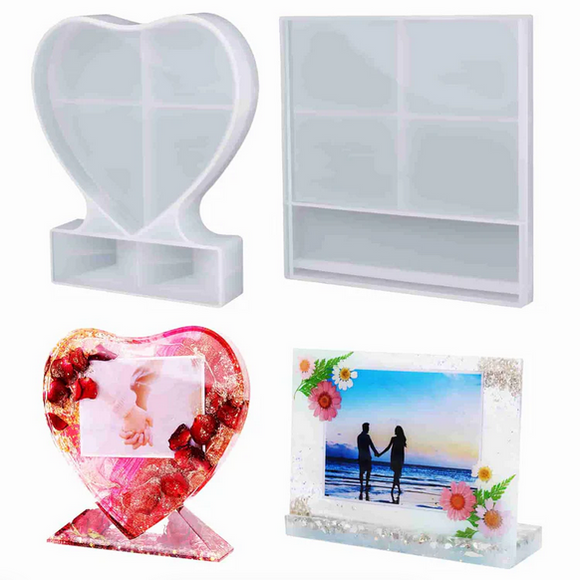 2pcs Photo Frame Resin Molds