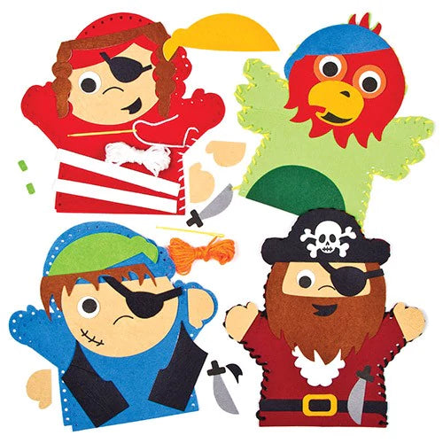 Pirate Hand Puppet Sewing Kits (Pack Of 4)