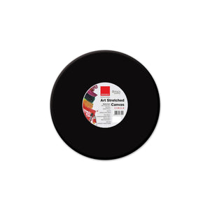 ARTIST BLACK CANVAS ROUND 20CM - 380 GSM