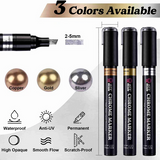 3 Pcs Mirror Chrome Metallic Markers