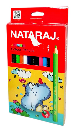 Nataraj Jumbo Colour Pencils (12PC)