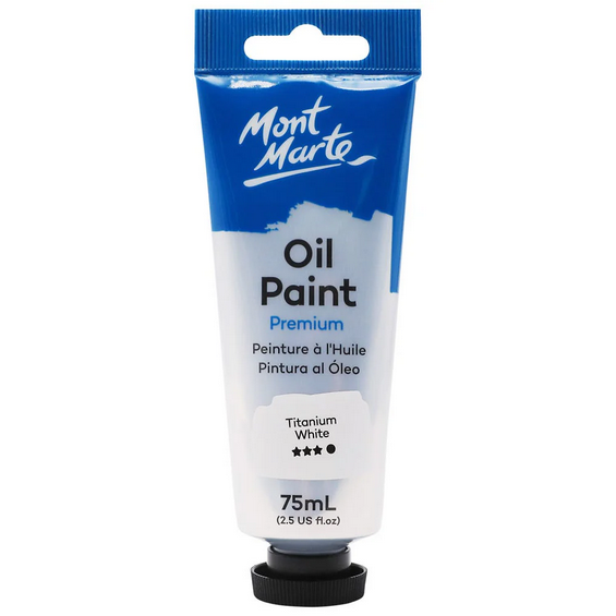 Mont Marte Oil Paint 75mL Tube - Titanium White
