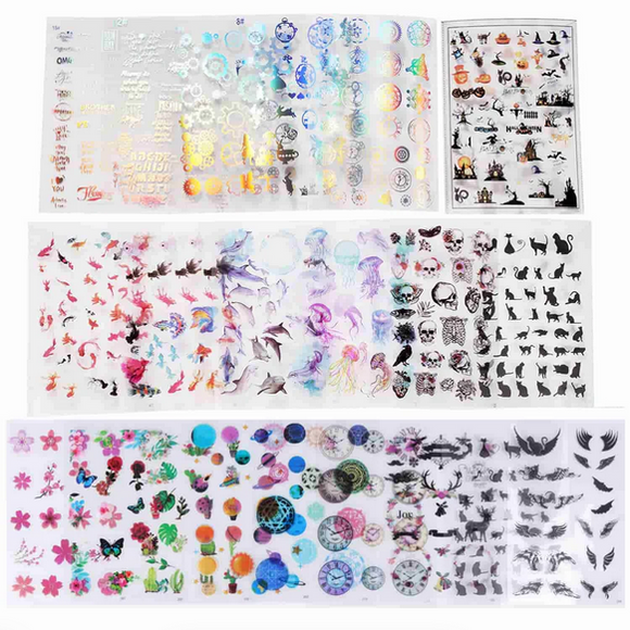 25 Sheets Transparent Stickers