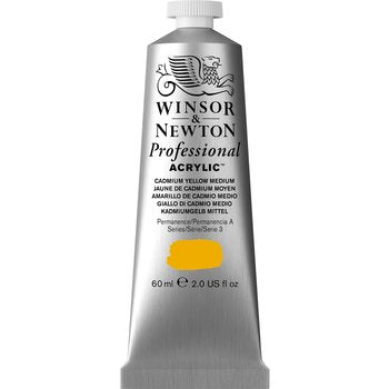 Winsor & Newton Professional Acrylic Tube 60Ml Cadmium Yellow Medium Row