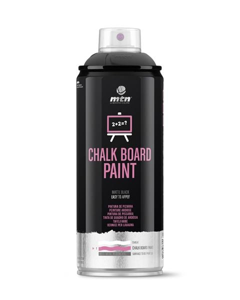 Mtn Pro Spray Paint Chalk Board Paint Black 400Ml