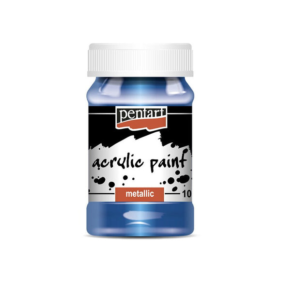 Pentart Acrylic Paint Metallic 100 Ml Blue
