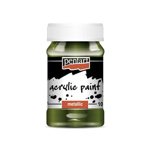 Pentart Acrylic Paint Metallic 100 Ml Green