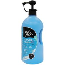 Mont Marte Signature Acrylic Colour 1 Litre (33.8Oz) - Cerulean Blue