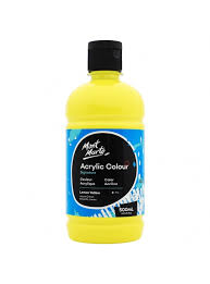 Mont Marte Studio Acrylic 500Ml Bottle - Lemon Yellow