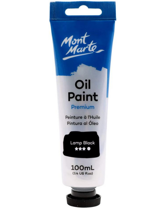 Mont Marte Oil Paint 100Ml - Lamp Black