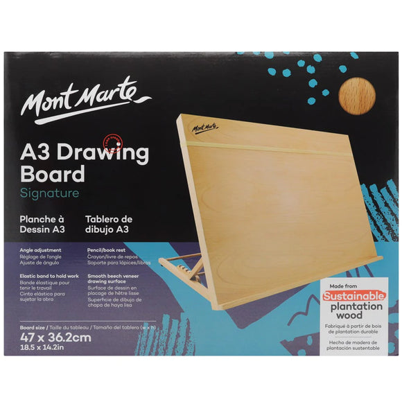 Mont Marte Signature Drawing Board A3 With Elastic